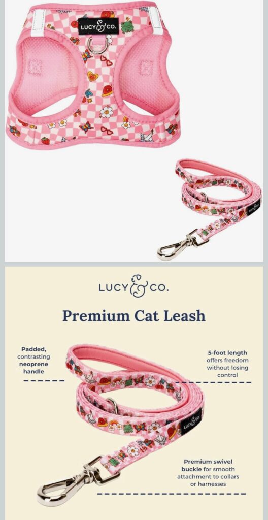 LUCY & CO CAT HARNESS EXAMPLE - PINK