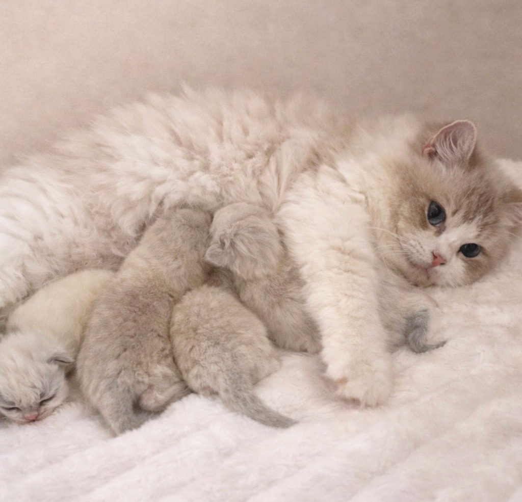 ROCK CREEK RAGDOLLS - GINGER AND KITTENS
