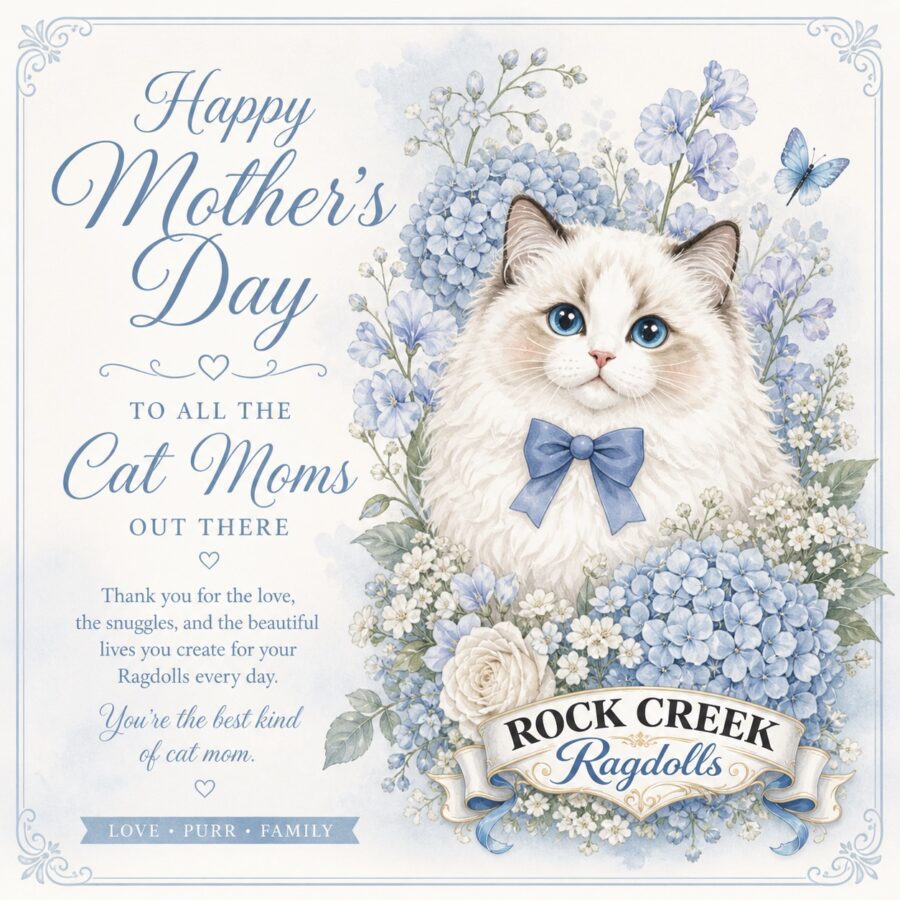 Graphic - Happy mothers day cat Moms from Rock Creek Ragdolls!