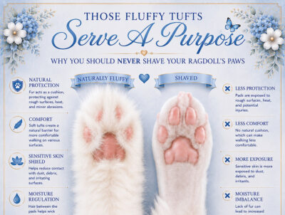 RCR graphic - shaving paw pads