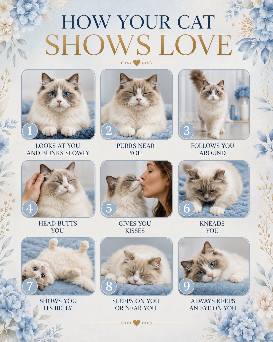 RCR RAGDOLL GRAPHIC - HOW CATS SHOW LOVE