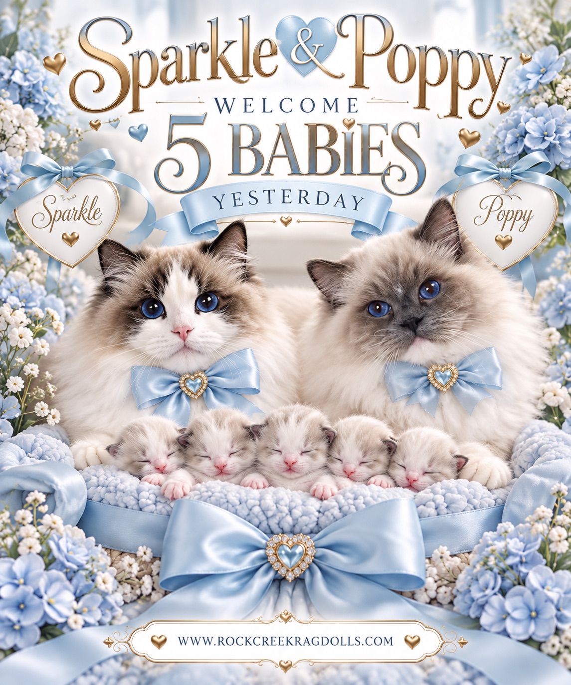 GRAPHIC RockCrek Ragdolls SPARKLE AND POPPY NEW LITTER